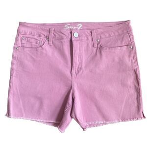 Seven 7 Women Weekend Shorts 10 Pink Raw Hem Barbiecore Cottagecore Kidcore